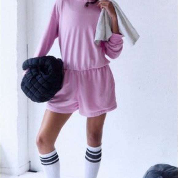 Free People Pink Open-Back Romper - Picture 2 of 6